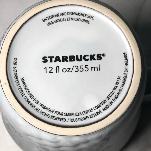 STARBUCKS 2016 Anniversary 12oz Mermaid Siren Tail Sea Star Mug - Picture 4 of 8